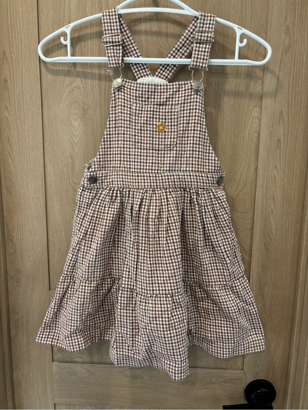Sergent Major Girls Plain Gingham Dress Size 7 Years